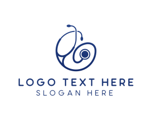 Blue Medical Stethoscope logo