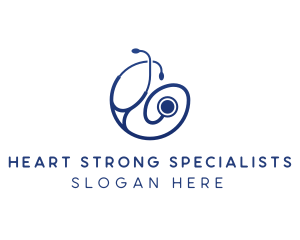 Blue Medical Stethoscope logo