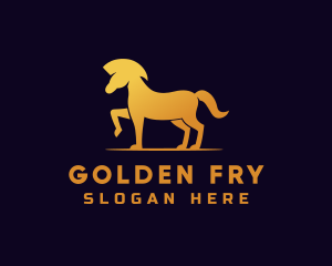 Golden Horse Equestrian logo design