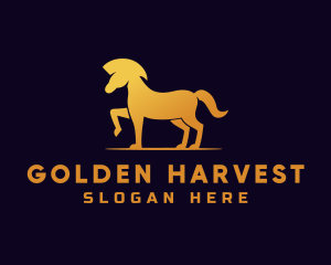 Golden Horse Equestrian logo design