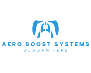 Human Respiratory System logo design