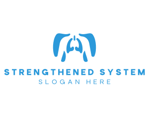 Human Respiratory System logo design