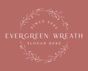 Feminine Floral Wreath logo design