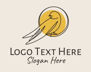 Yellow Perched Bird logo