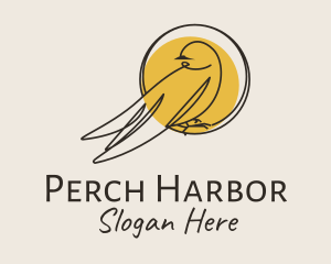 Yellow Perched Bird logo