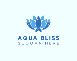 Fish Lotus Flower logo design