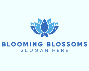 Fish Lotus Flower logo design