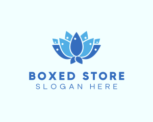 Fish Lotus Flower logo design