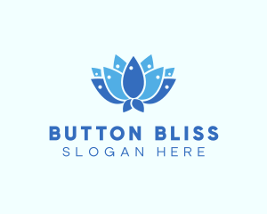 Fish Lotus Flower logo design