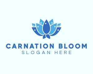 Fish Lotus Flower logo design