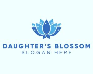 Fish Lotus Flower logo design