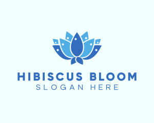 Fish Lotus Flower logo design