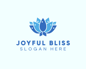 Fish Lotus Flower logo design