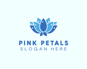 Fish Lotus Flower logo design