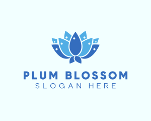 Fish Lotus Flower logo design