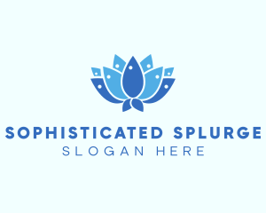 Fish Lotus Flower logo design