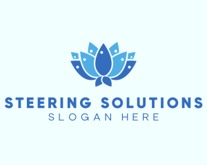 Fish Lotus Flower logo design