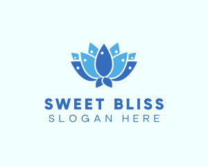 Fish Lotus Flower logo design