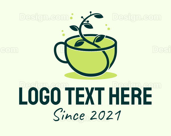 Organic Coffee Plant Logo