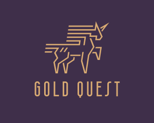 Gold Unicorn Equestrian logo design