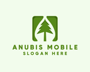 Green Forest Tree App logo design