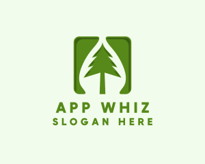 Green Forest Tree App logo design