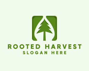 Green Forest Tree App logo design