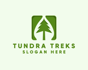 Green Forest Tree App logo design