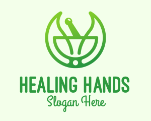 Green Herbal Healing logo design