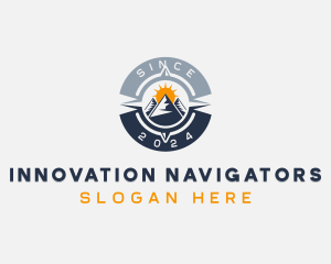 Travel Mountain Compass logo design