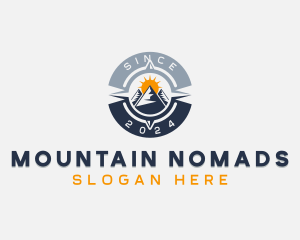 Travel Mountain Compass logo design