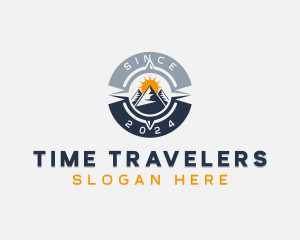 Travel Mountain Compass logo design