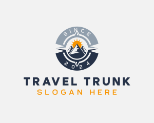 Travel Mountain Compass logo design