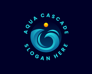 Ocean Beach Wave logo design