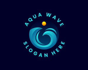 Ocean Beach Wave logo design