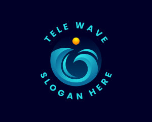 Ocean Beach Wave logo design