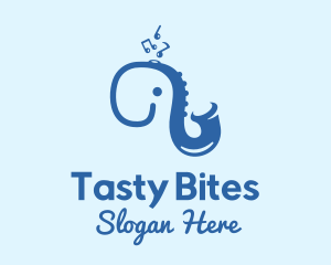 Blue Elephant Saxophone Logo