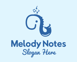 Blue Elephant Saxophone logo design