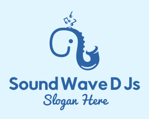 Blue Elephant Saxophone logo design