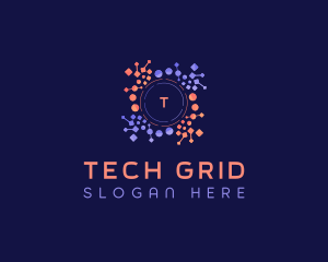 Tech Circuitry Program logo design