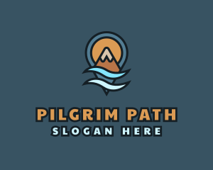 Mountain Wave Locator Pin logo