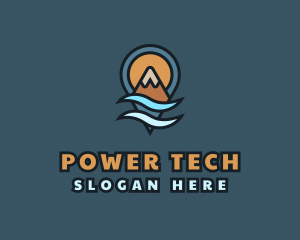 Mountain Wave Locator Pin logo