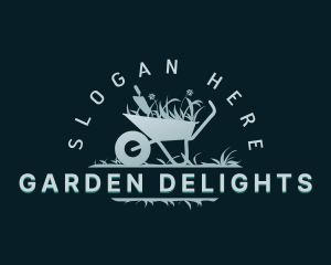 Wheelbarrow Garden Landscaping logo design