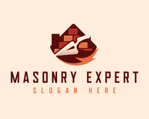 Masonry House Trowel logo design