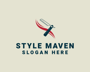 Men Shaver Styling logo design