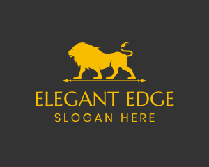 Elegant Golden Lion  logo design