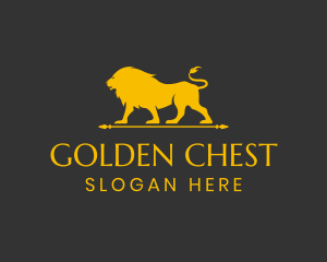 Elegant Golden Lion  logo design