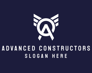 Aviation Wing Letter OA logo design