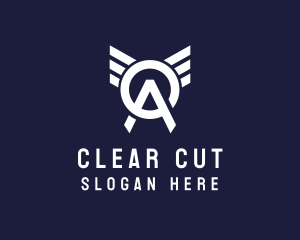 Aviation Wing Letter OA logo design