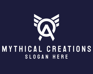 Aviation Wing Letter OA logo design